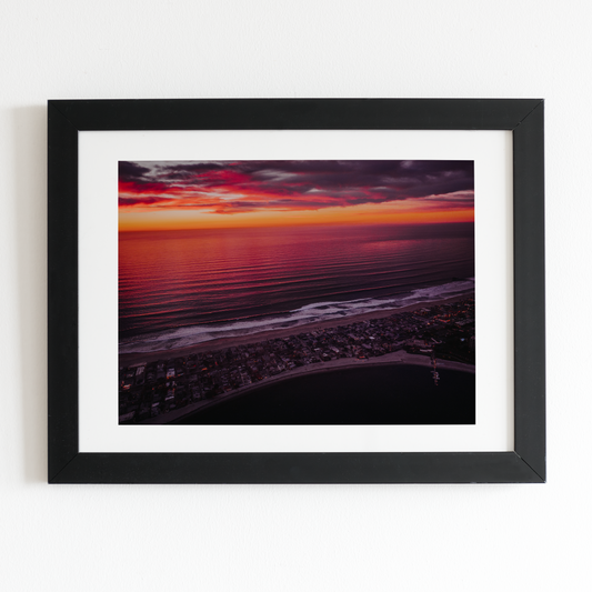 Fire on the Bay 1 Matte Horizontal Poster (Unframed)